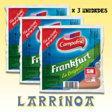 salchichas frankfurt campofrio pack de 3 unidades